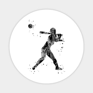 Girl softball player Magnet